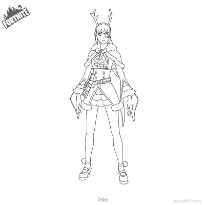 Free printable Reina 02 Coloring Page - Free PDF Printable Fortnite Coloring Sheets coloring page